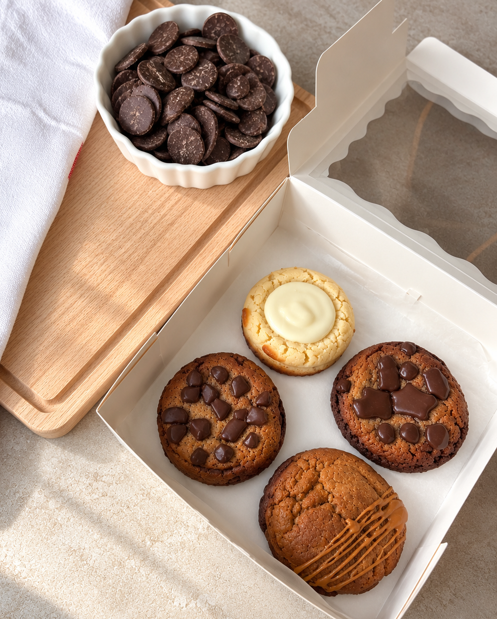 Galletas artesanales en caja de pastelerΓa